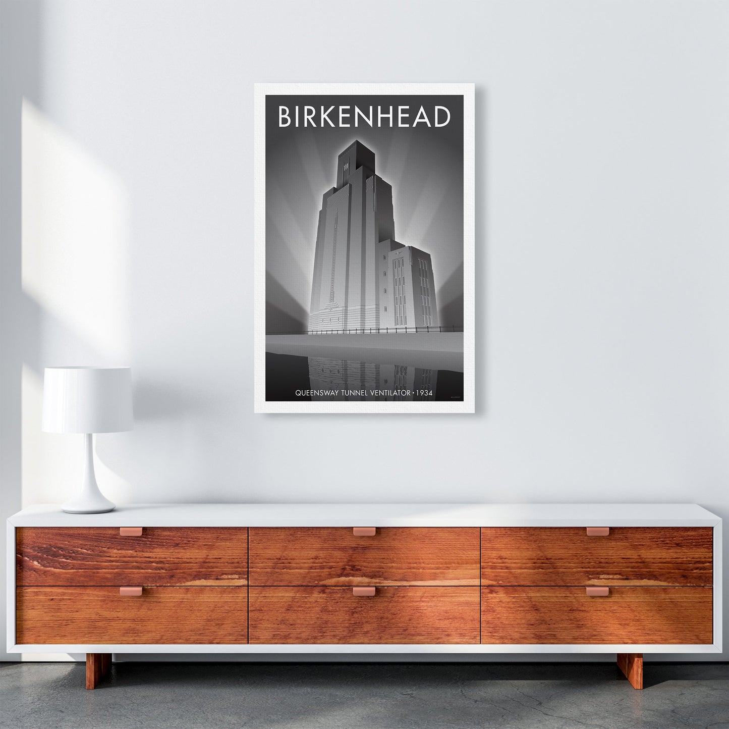 Avelena | Birkenhead Queensway Tunnel Reise Kunstdruck von Stephen Millership