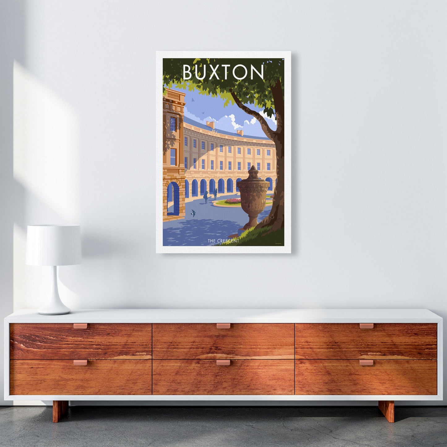 Avelena | Buxton Crescent Derbyshire Reise Kunstdruck