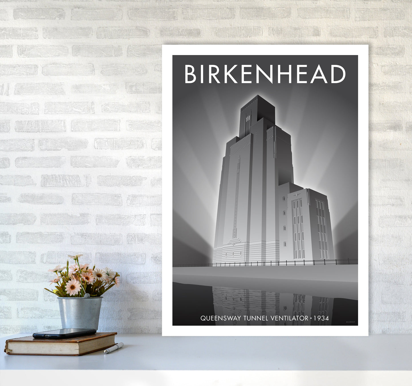 Avelena | Birkenhead Queensway Tunnel Reise Kunstdruck von Stephen Millership