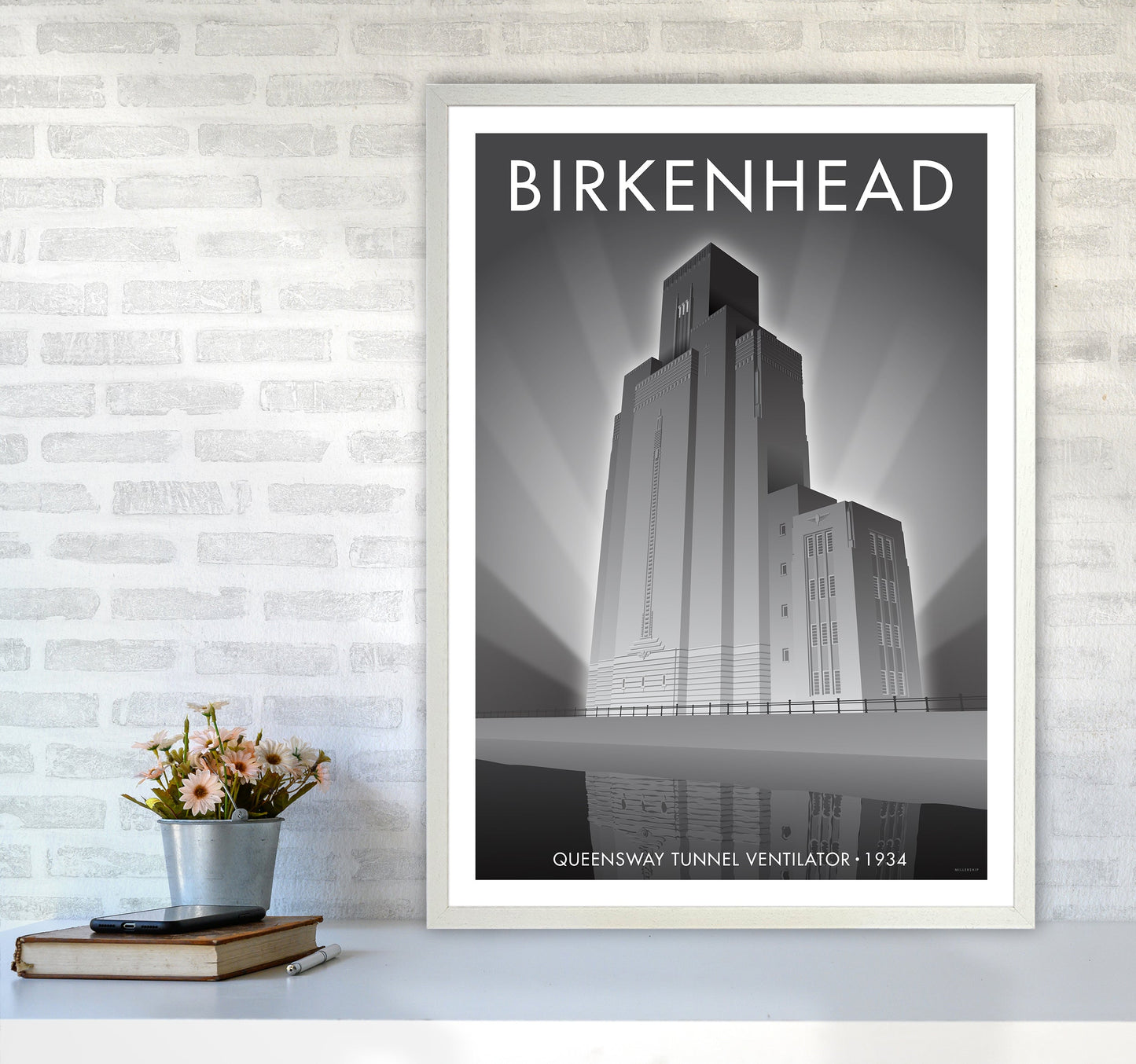 Avelena | Birkenhead Queensway Tunnel Reise Kunstdruck von Stephen Millership