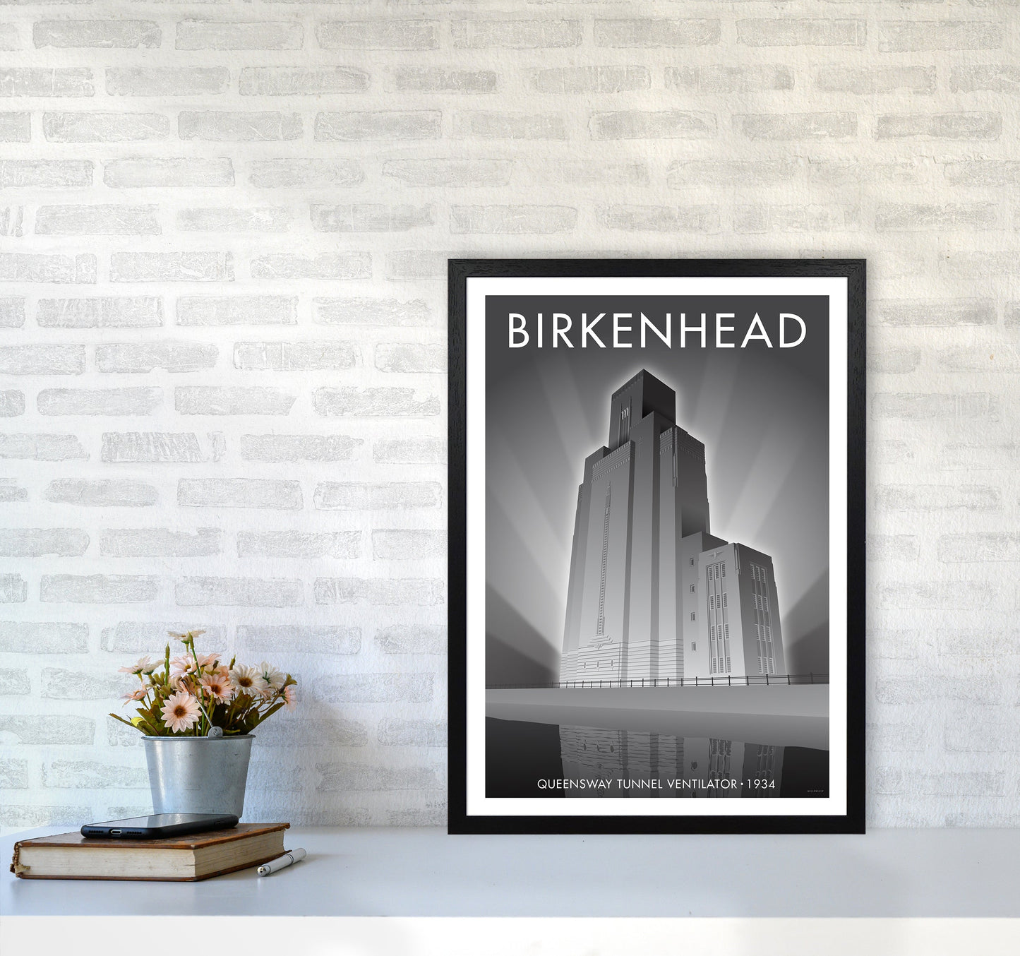 Avelena | Birkenhead Queensway Tunnel Reise Kunstdruck von Stephen Millership