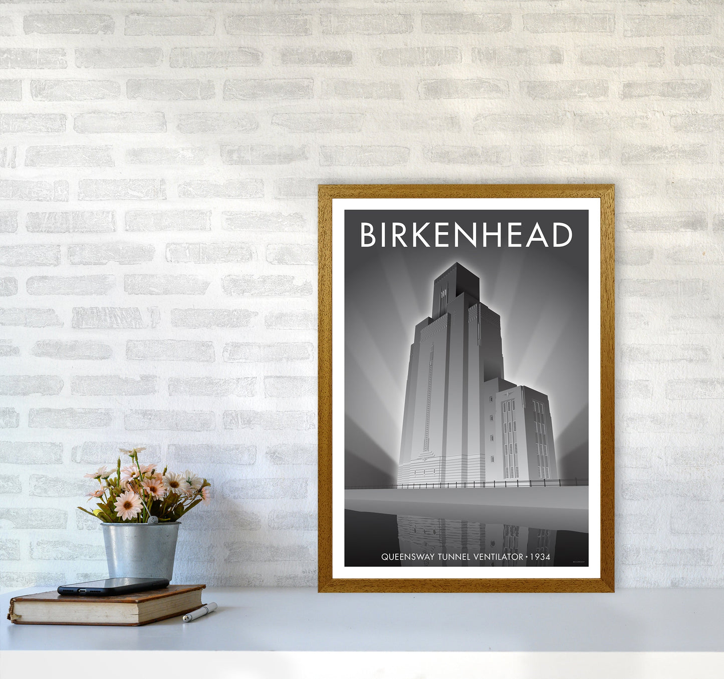 Avelena | Birkenhead Queensway Tunnel Reise Kunstdruck von Stephen Millership