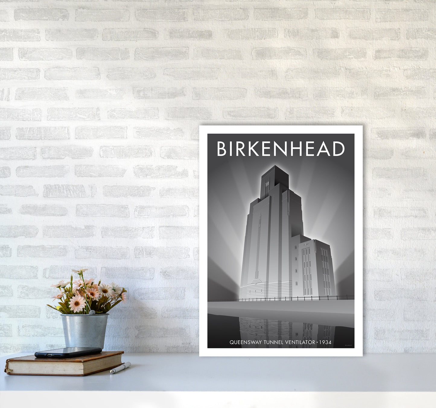 Avelena | Birkenhead Queensway Tunnel Reise Kunstdruck von Stephen Millership