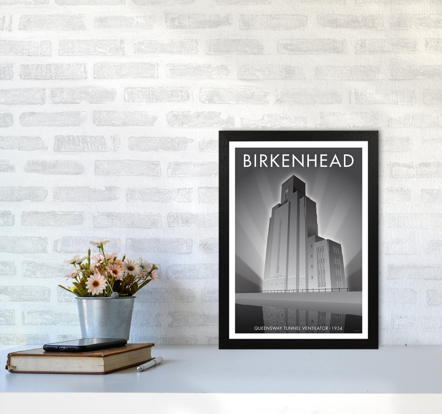 Avelena | Birkenhead Queensway Tunnel Reise Kunstdruck von Stephen Millership