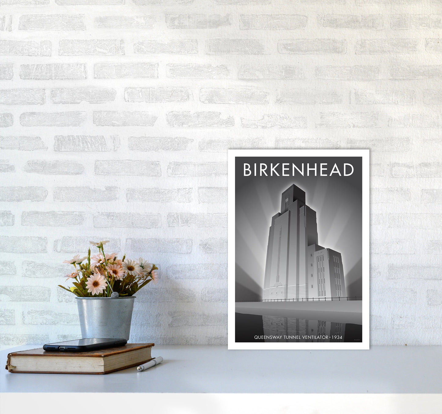 Avelena | Birkenhead Queensway Tunnel Reise Kunstdruck von Stephen Millership