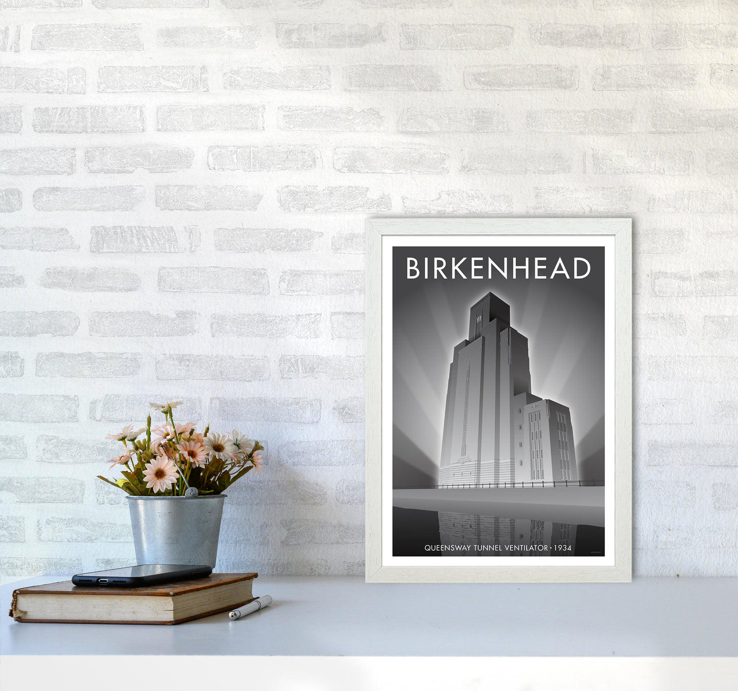 Avelena | Birkenhead Queensway Tunnel Reise Kunstdruck von Stephen Millership