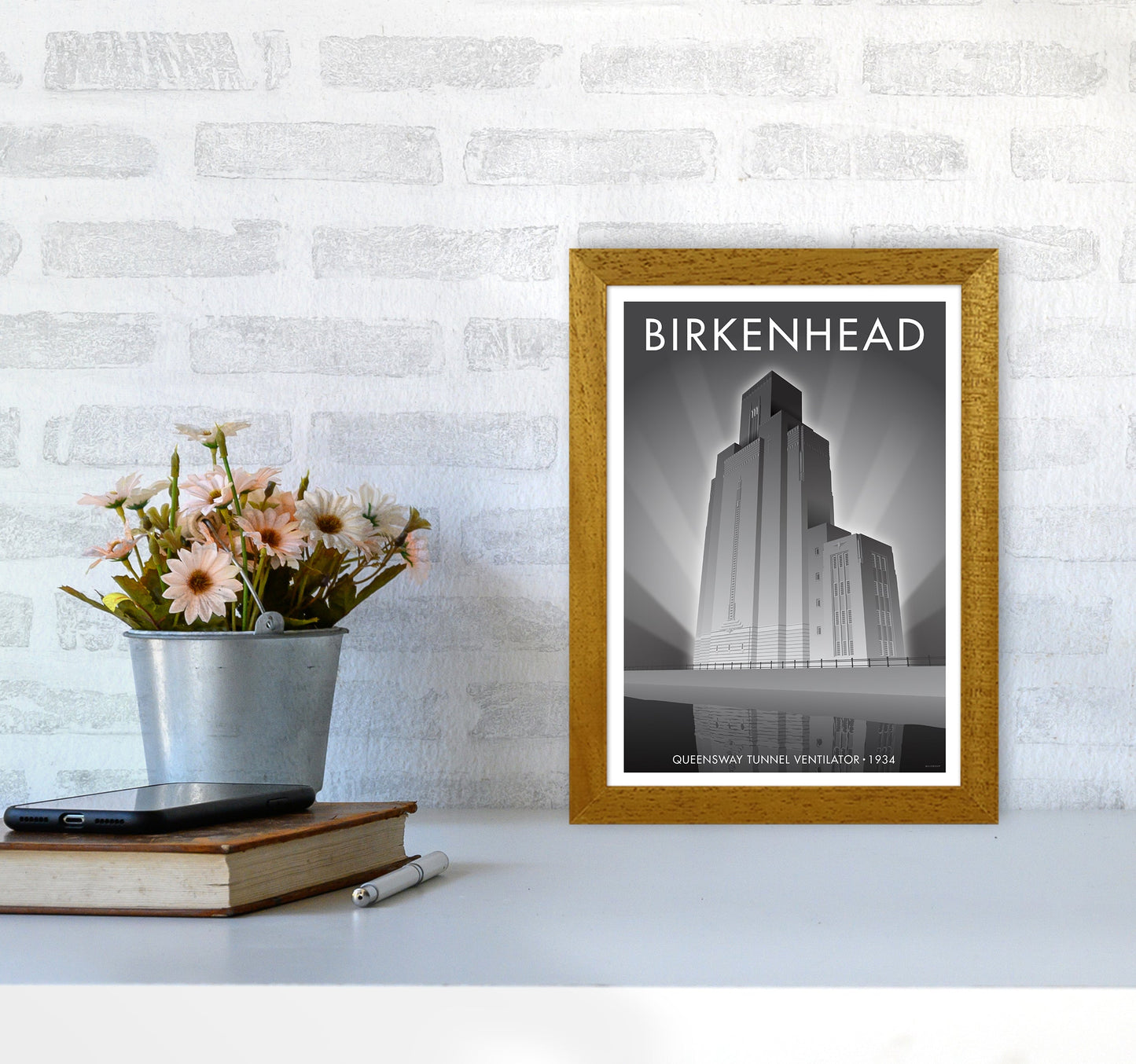 Avelena | Birkenhead Queensway Tunnel Reise Kunstdruck von Stephen Millership