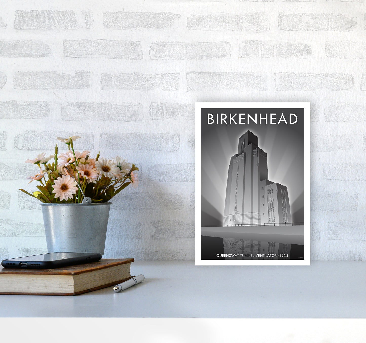 Avelena | Birkenhead Queensway Tunnel Reise Kunstdruck von Stephen Millership