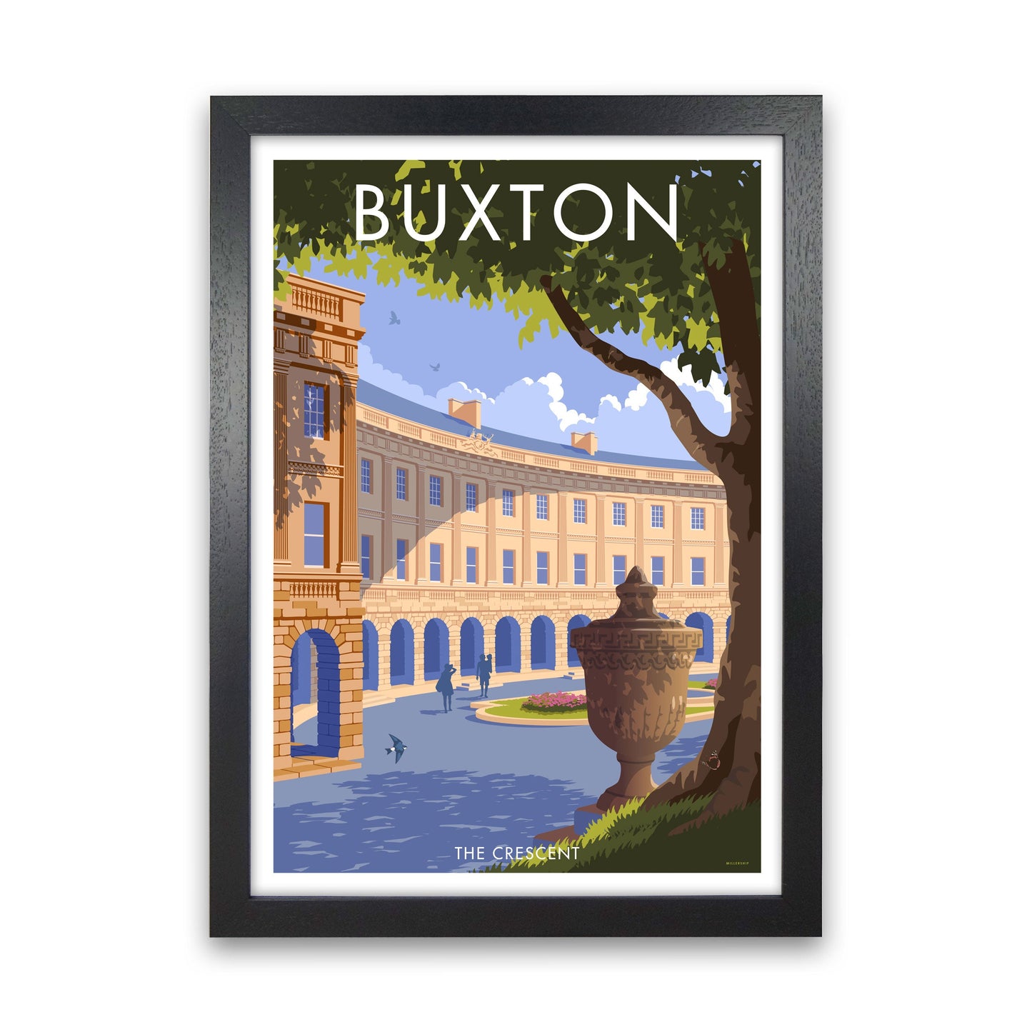 Avelena | Buxton Crescent Derbyshire Reise Kunstdruck