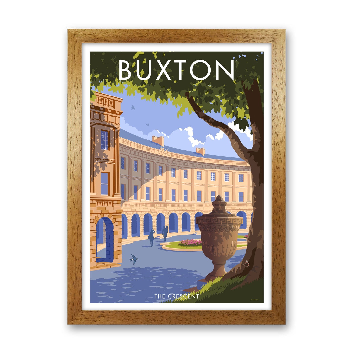 Avelena | Buxton Crescent Derbyshire Reise Kunstdruck