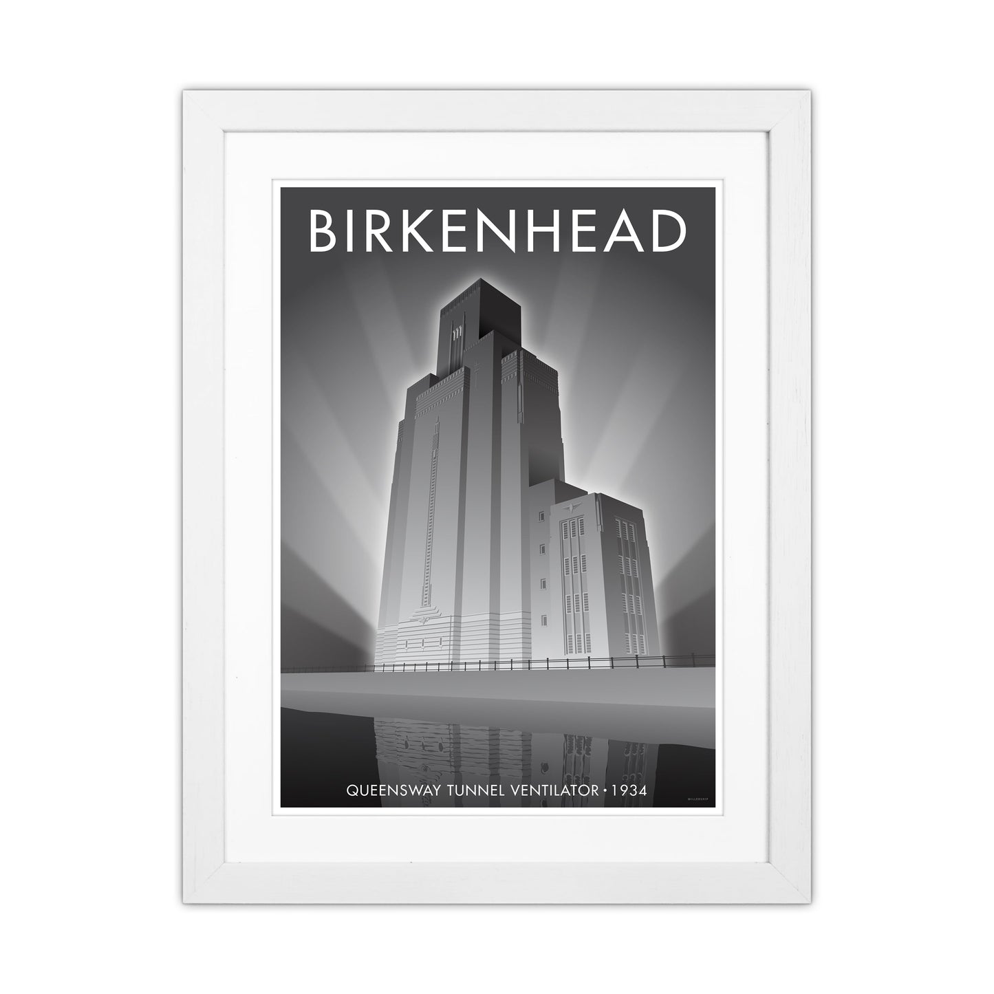 Avelena | Birkenhead Queensway Tunnel Reise Kunstdruck von Stephen Millership