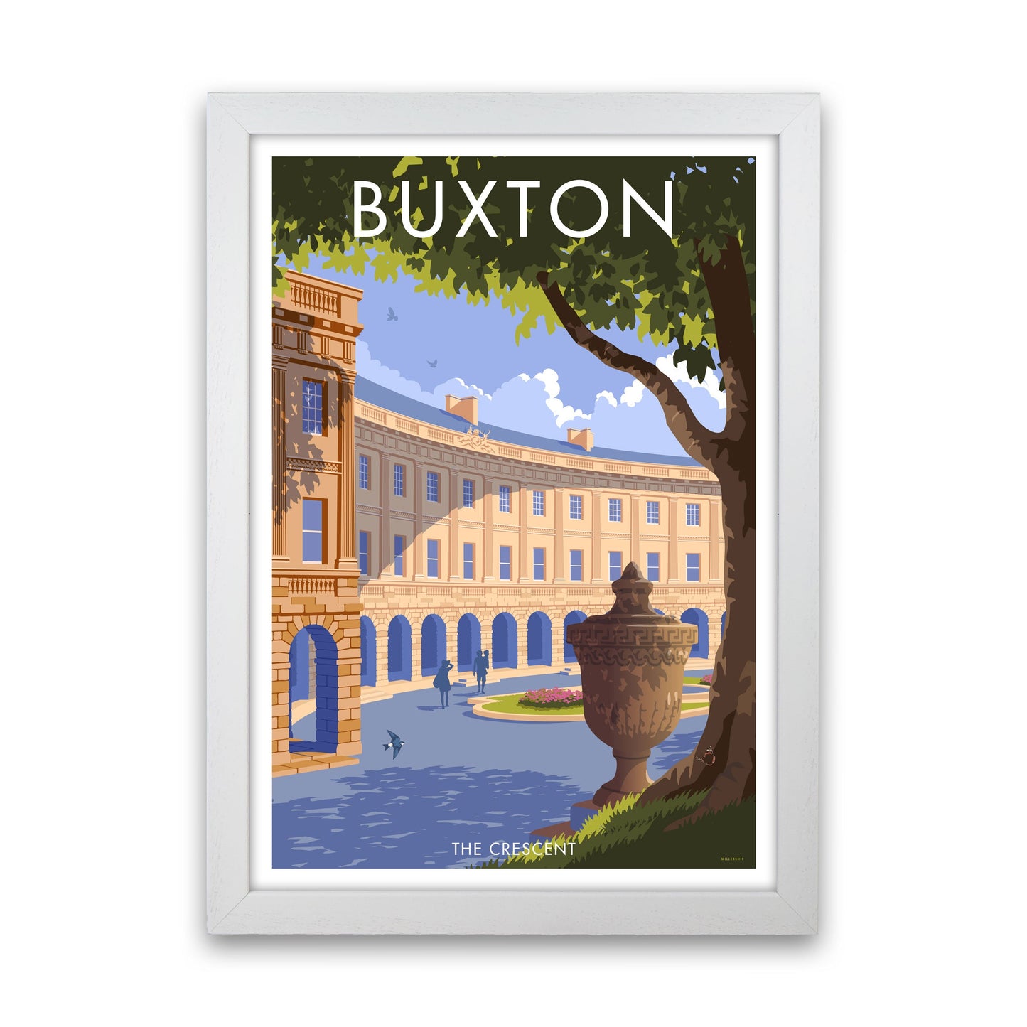 Avelena | Buxton Crescent Derbyshire Reise Kunstdruck