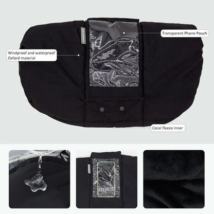 Avelena | Winddichte Kinderwagenhandschuhe mit Handy- und Taschentuchfach