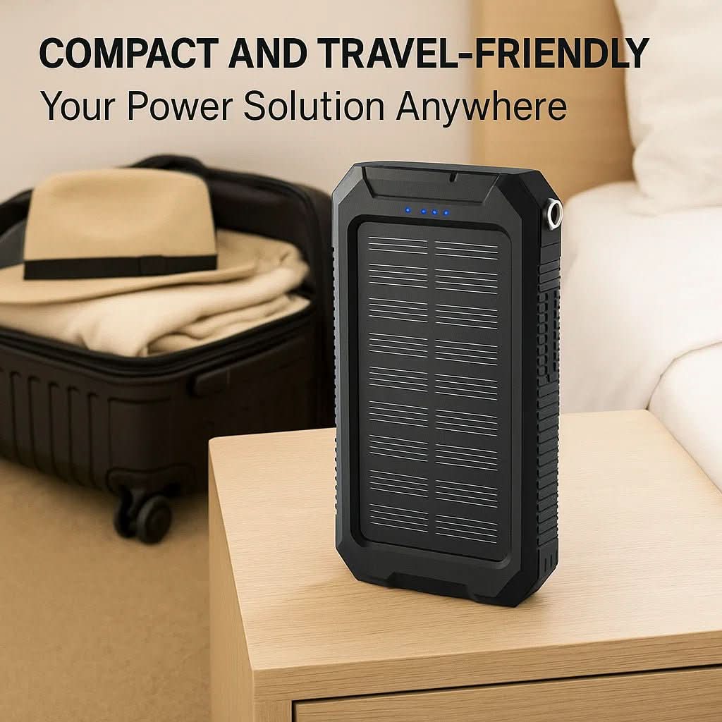 Avelena | Solar Powerbank mit 10000mAh für Outdoor & Abenteuer