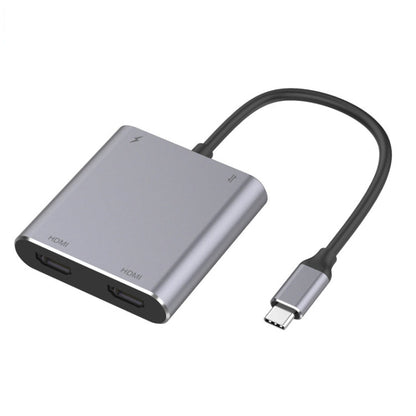 Avelena | 4 in 1 Type-C zu Dual HDMI + USB + Type-C HUB Adapter