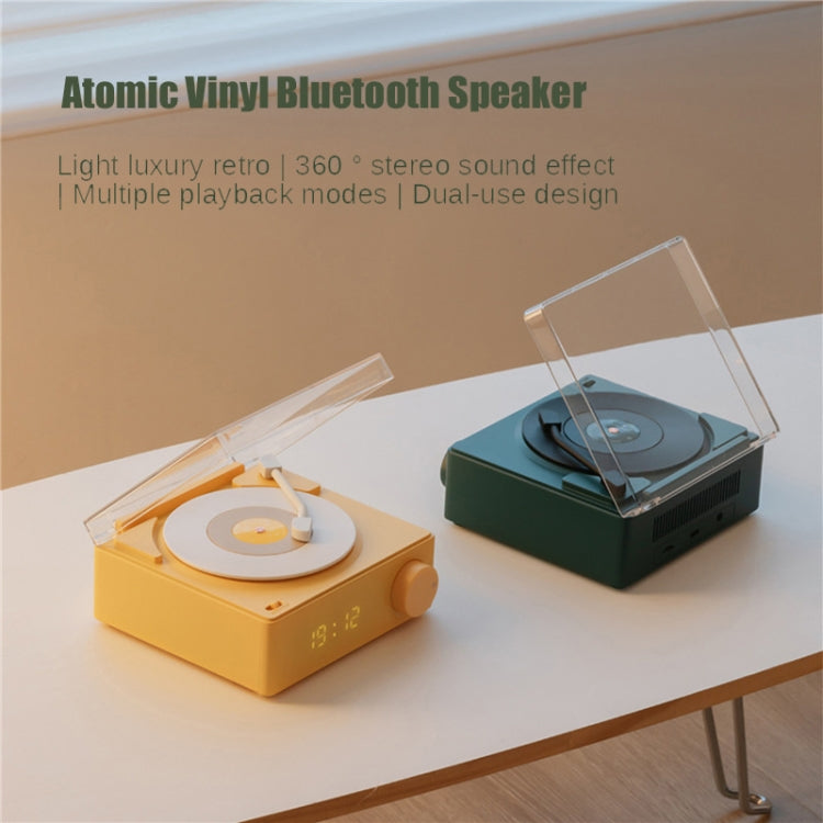 Avelena | Duosi X11 Vinyl Atomic Retro Bluetooth Lautsprecher Desktop Kreative Alarmclock (Pink)