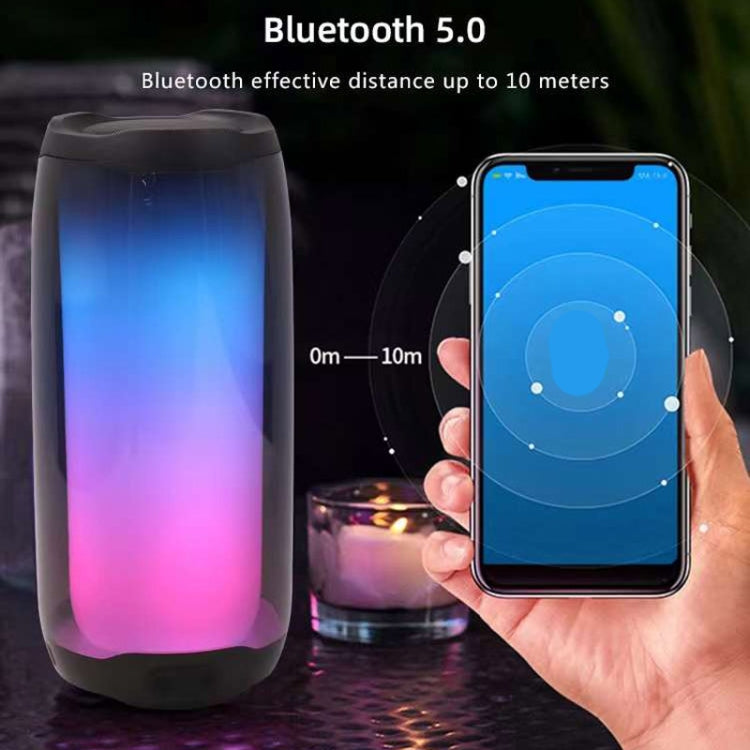 Avelena | NBY 8892 LED IPX5 Wasserdichter Tragbarer Drahtloser Bluetooth Lautsprecher (Weiß)