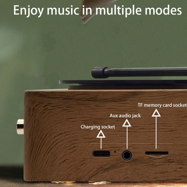 Avelena | T15 Vinyl Atomic Bluetooth Retro Kabelloser Audio Desktop-Lautsprecher