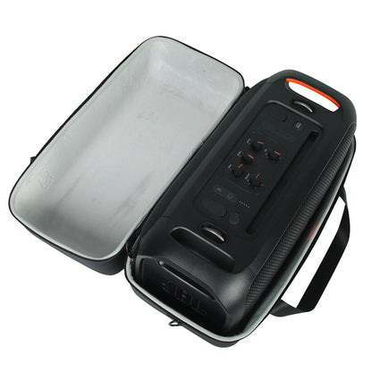Avelena | Für JBL Partybox on-the-GO Bluetooth Lautsprecher Tragetasche Aufbewahrungsbox Hülle (Schwarz + Orange)