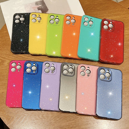 Avelena | iPhone 14 Jelly Glitter Einfarbig TPU Handyhülle - Grün