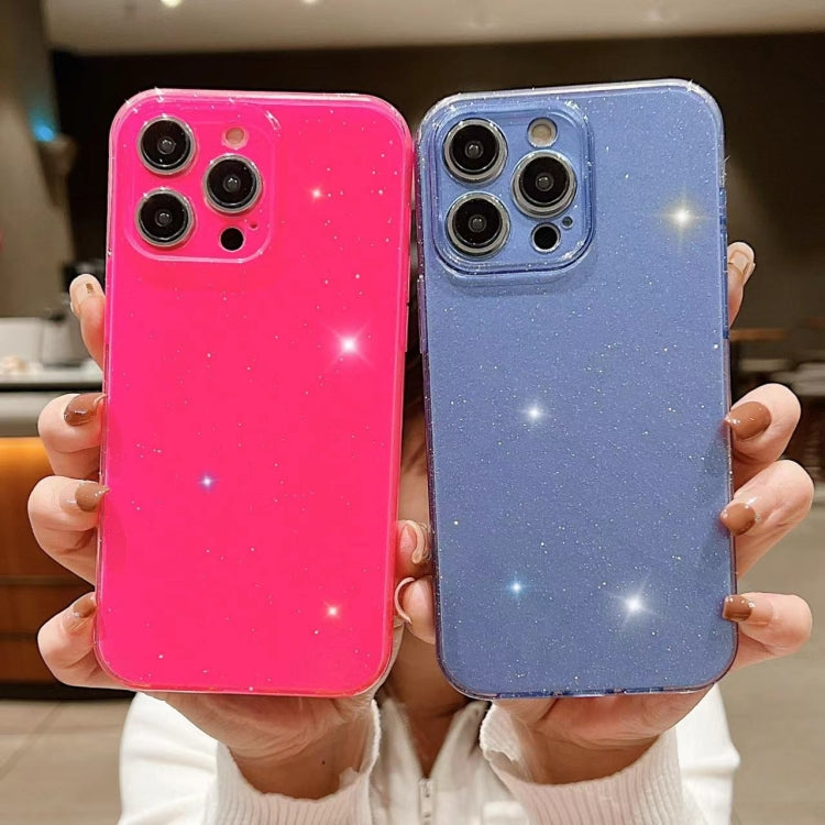 Avelena | iPhone 14 Jelly Glitter Einfarbig TPU Handyhülle - Grün