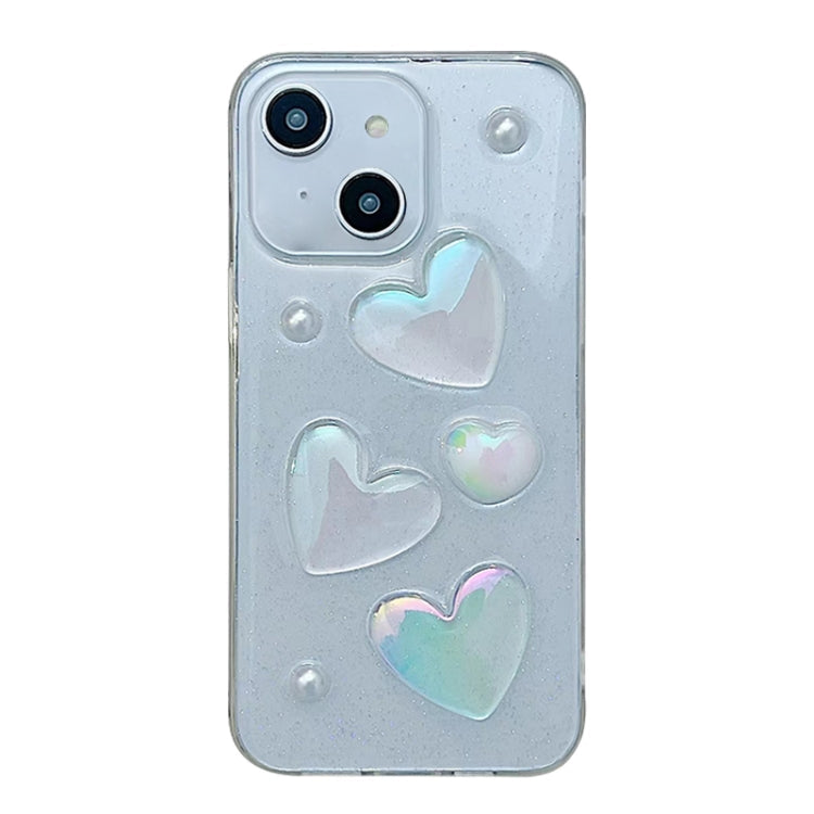 Avelena | iPhone 14 Love Epoxy TPU Handyhülle - Transparent