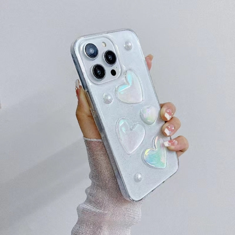 Avelena | iPhone 14 Love Epoxy TPU Handyhülle - Transparent