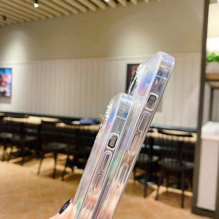 Avelena | Iphone 15 Pro Cosmic Star Glitter Epoxy Tpu Handyhülle - Transparent