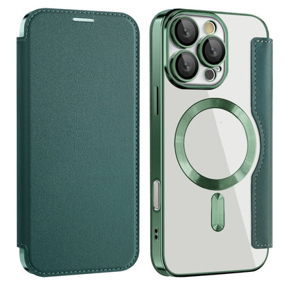 Avelena | Iphone 15 Pro Shield Magsafe Rfid Diebstahlschutz Leder Handytasche - Grün