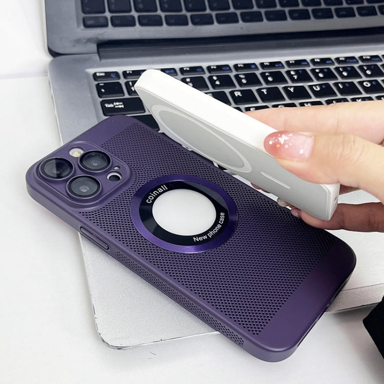 Avelena | iPhone 14 Cooling MagSafe Vergrößerungsglas Handyhülle - Königsblau
