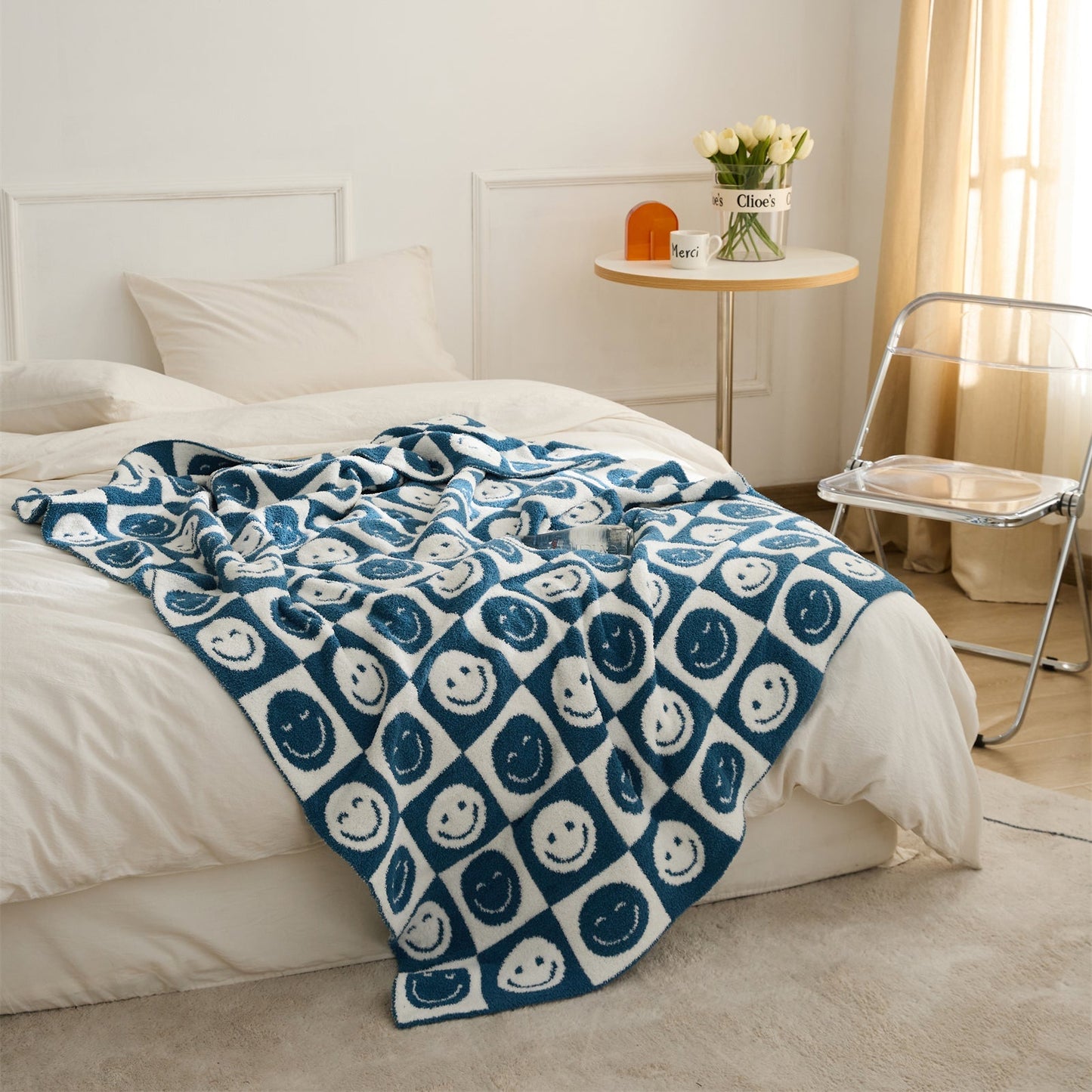 Avelena | Smiley Kariert Decke