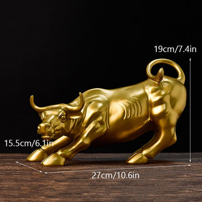 Avelena | Graffiti-Malerei Harz Bull Figuren Home Wohnzimmer Schlafzimmer Büro Desktop Feng Shui Ornamente Sammlung Statuen