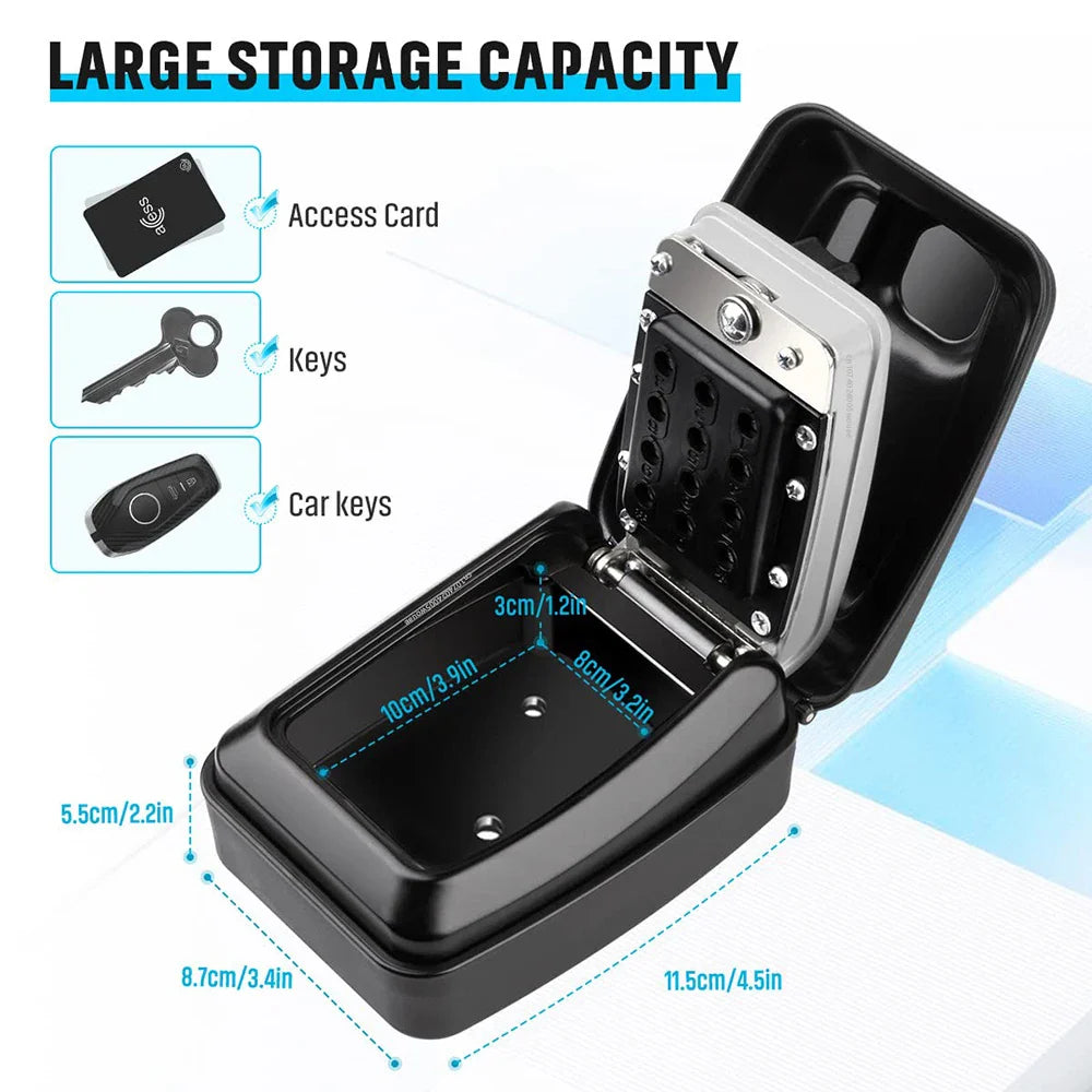 Avelena | Wasserdichte wandmontierte Schlüsselsafe-Box | Sicher, langlebig & ideal für den Außenbereich