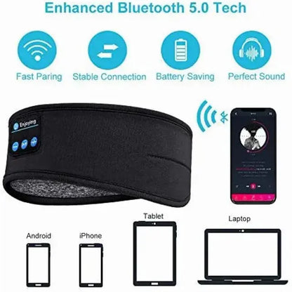 Avelena | Drahtlose Bluetooth-Kopfbedeckung - Sport- und Schlafkopfhörer mit Musikschlafkissen