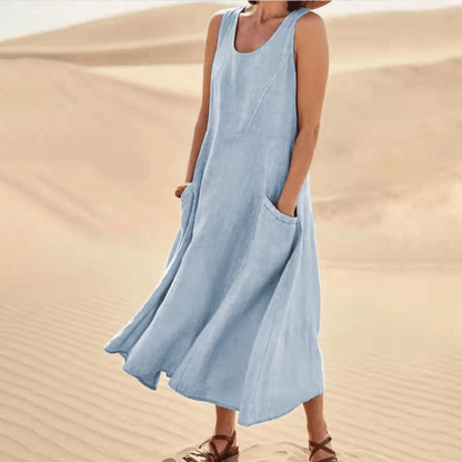 Avelena Ärmelloses Sommer-Maxikleid