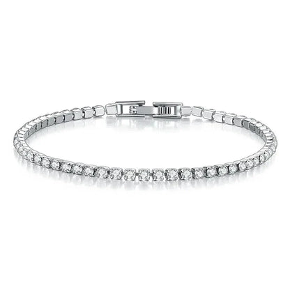 Avelena | Tennis-Armband – Glänzen Sie mit Attitüde: Eleganz aus Sterlingsilber und Hip-Hop-Flair!