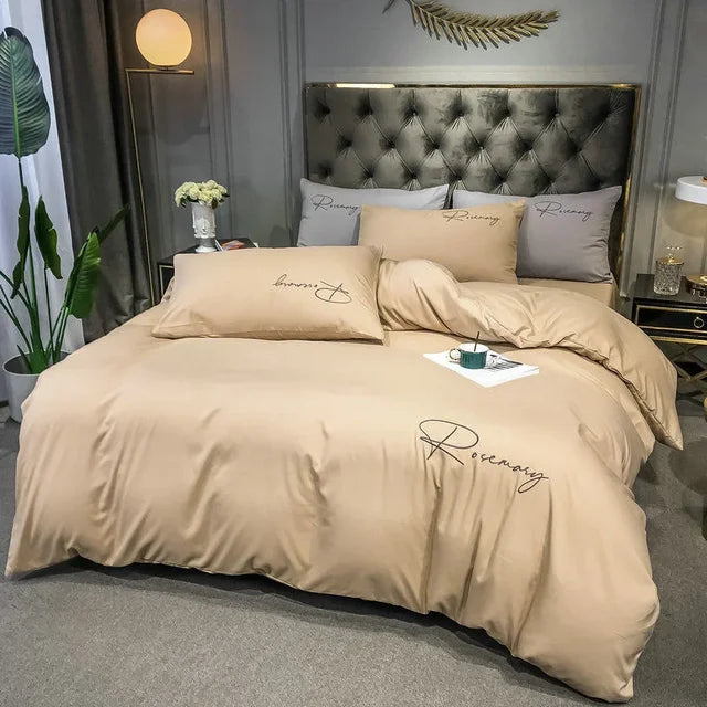 Avelena | Bettwäsche Elegante Luxe Bettbezug mit Stickdesign