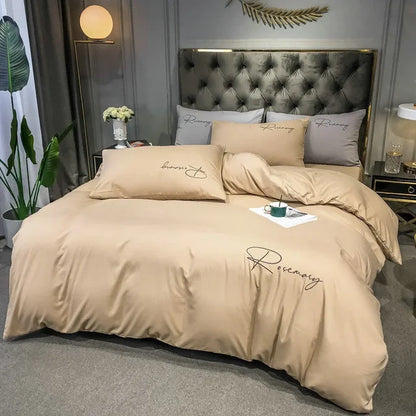 Avelena | Bettwäsche Elegante Luxe Bettbezug mit Stickdesign