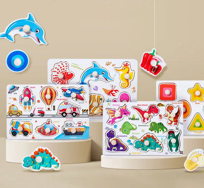 Avelena | Montessori Baum Puzzle Griffe Brett Spielsachen
