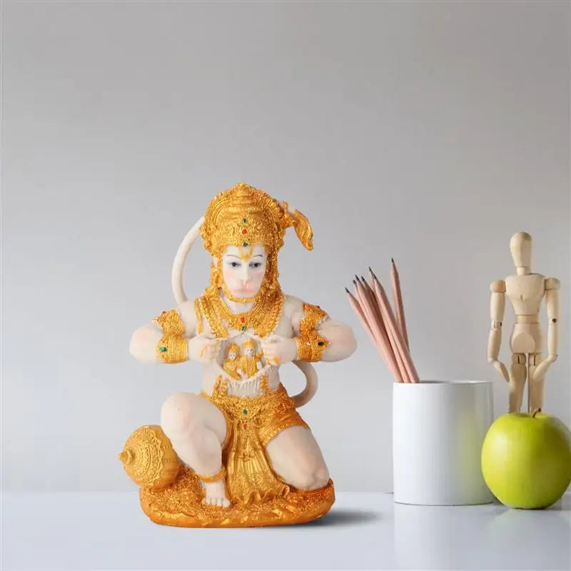 Avelena | 1 Stück Hanuman Buddha Affengott Figurine Südostasiatischer Stil Heimskulptur Lord Hanuman Statue Buddha Figur Ornament