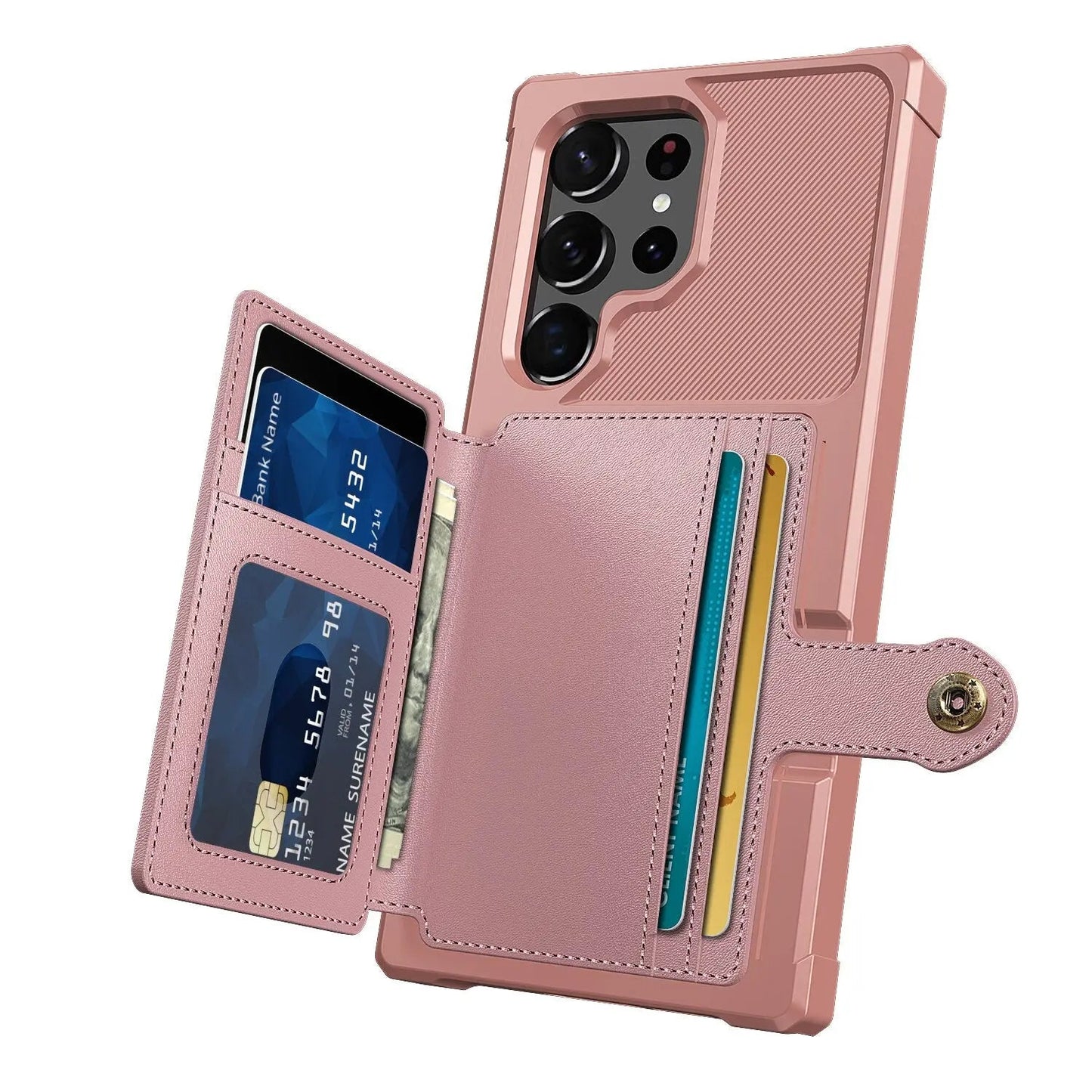 Avelena | Pinnacle Geldbörse Case Mit Kartenhalter Für Samsung Galaxy S23 Ultra
