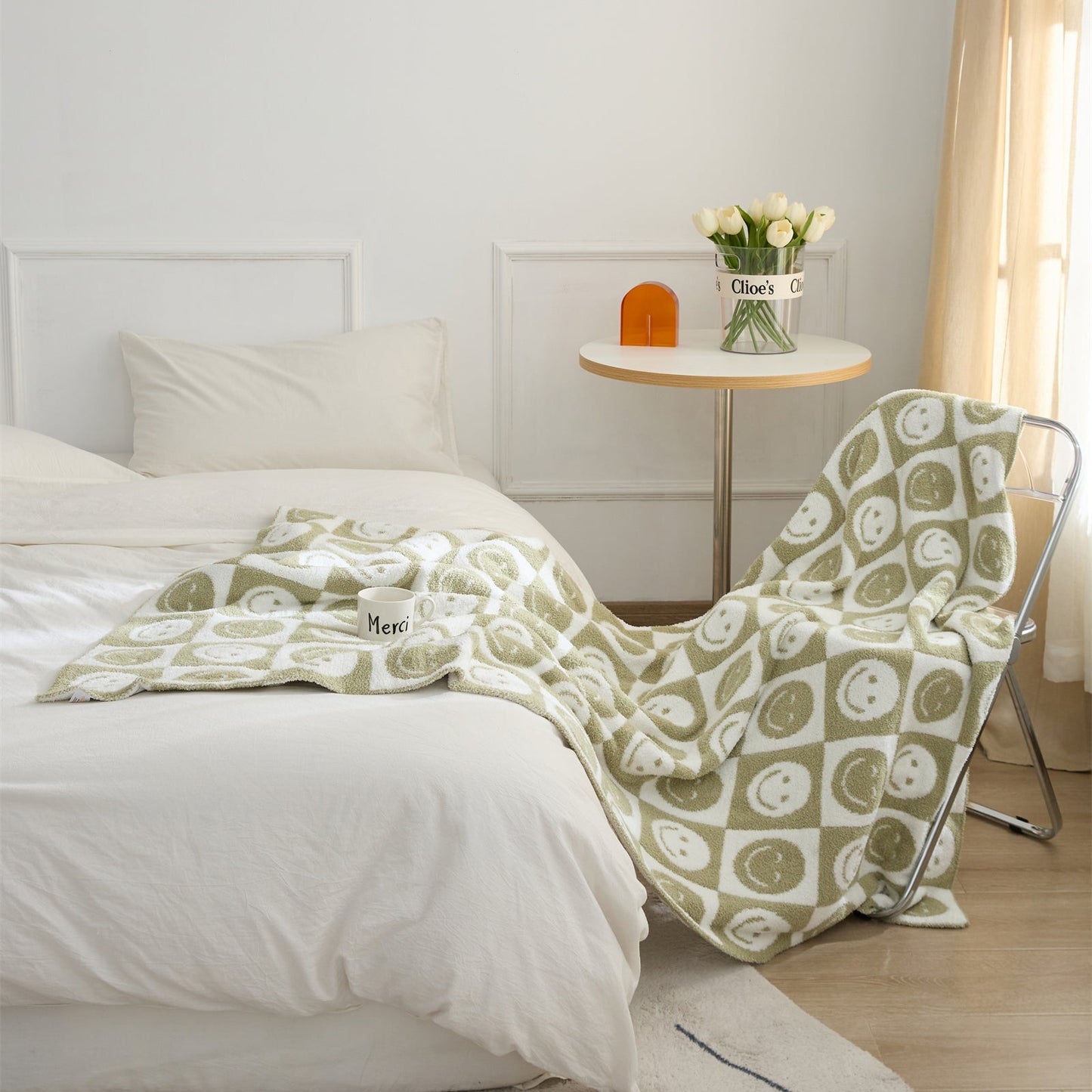 Avelena | Smiley Kariert Decke