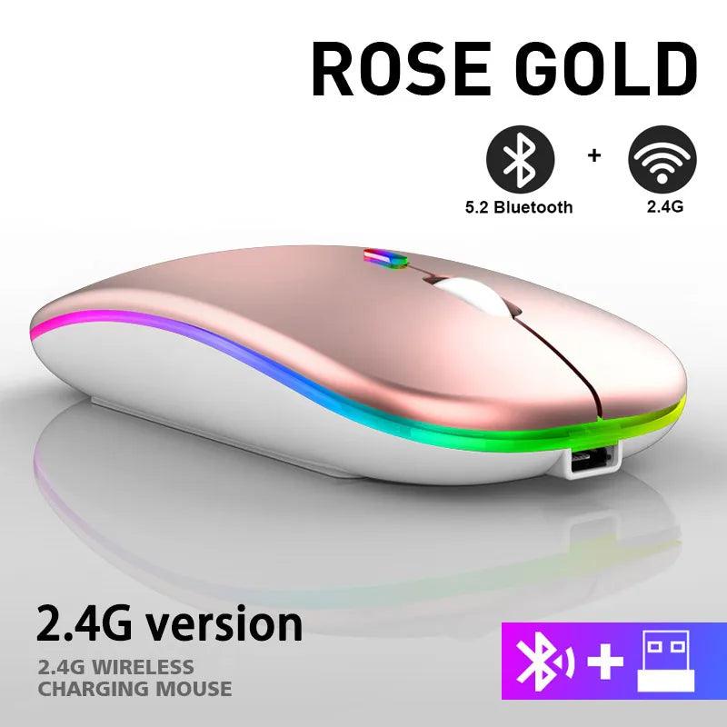 Avelena | Stille Rgb Wireless Maus - Ergo Design