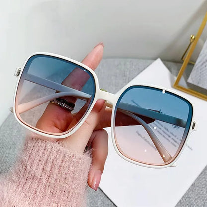 Avelena | Rechteckige Quadratische Augen Schutz Frauen Uv400 Sonnenbrille