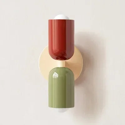 Avelena | Nordic LED Wall Lamp Modern Minimalist Cream Double Head Lights For Living Room Bedroom Besides Study Indoor Decoration Fixture