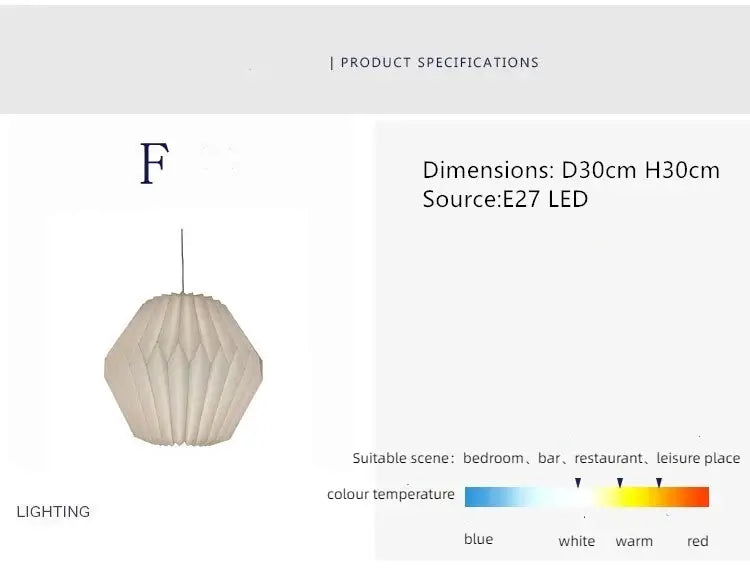 Avelena | Elegante von Origami inspirierte Papierlaterne