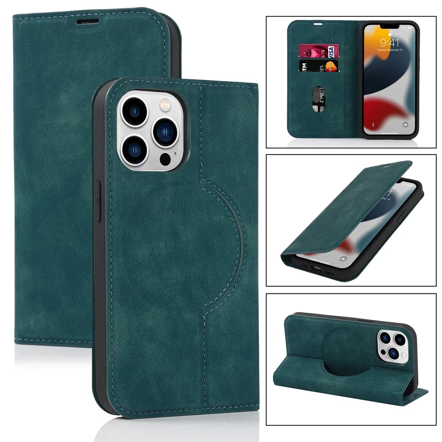 Avelena | Wallet Hülle MagSafe Wireless Charging- iPhone