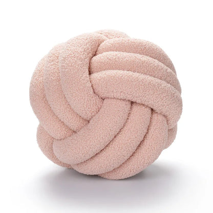 Avelena | Gooi Kissen - Cozy - Handgeknoteter Ball - Lammfell
