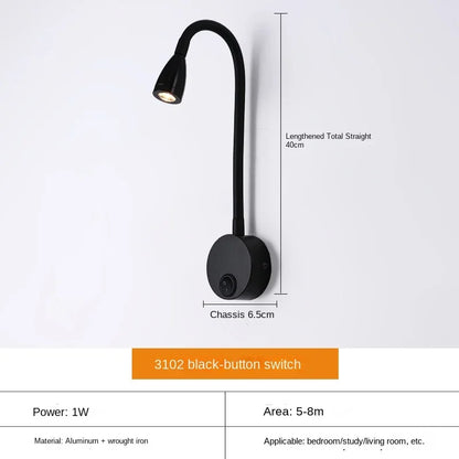 Avelena | Vielseitige LED-Wandlampe: Modern, Flexibel, Perfekt zum Lesen am Bett