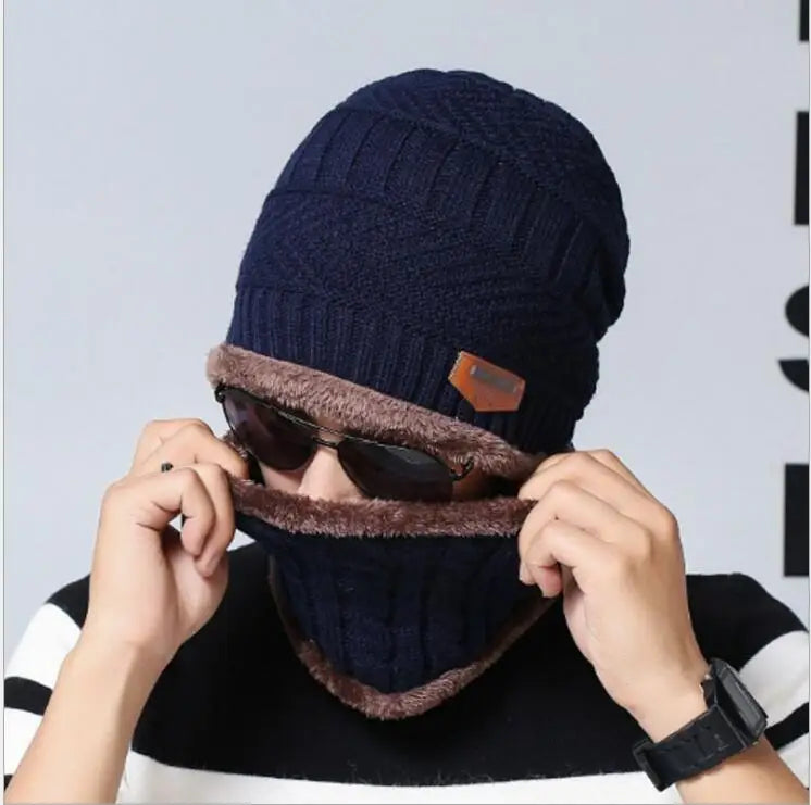 Avelena | Winter Beanie Mütze mit Schal